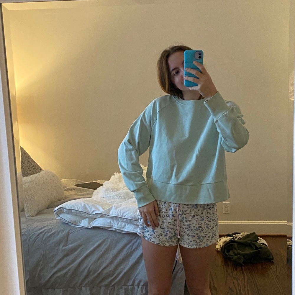 Mint green crew neck
